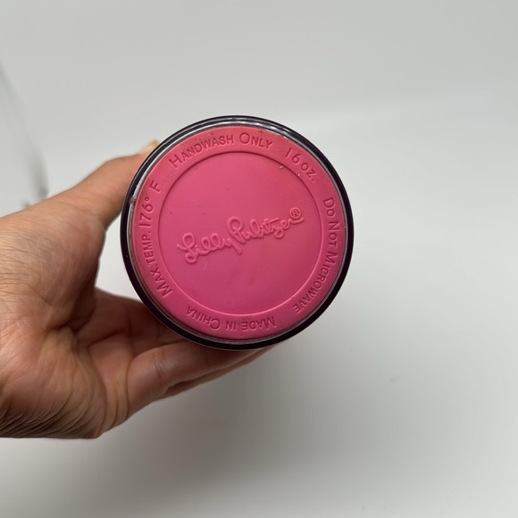 Lilly Pulitzer Hot and Cold Travel Mug Tumbler 16 oz - Tropical Orchids Frogs - Picture 6 of 7